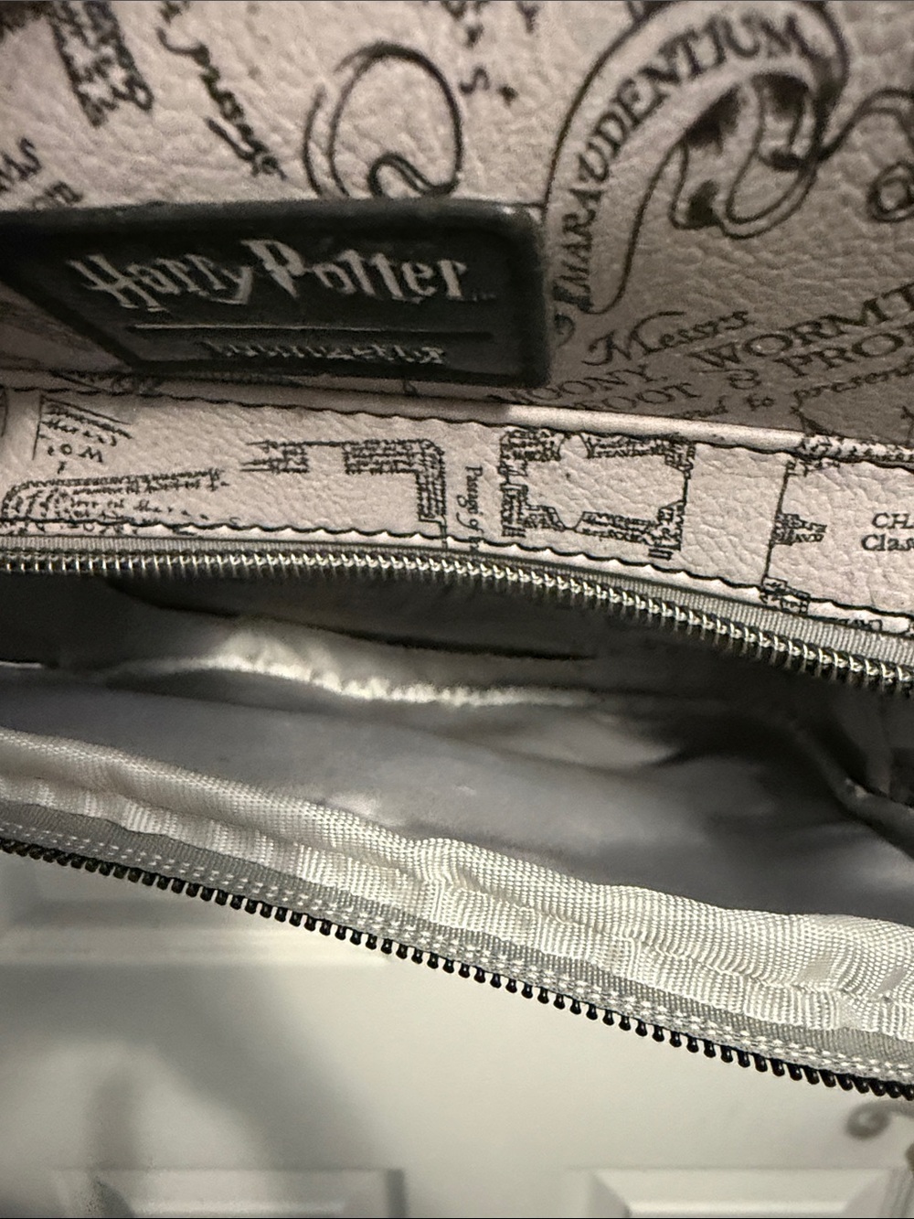 Loungefly Harry Potter Gray Marauder Map Mini Backpack - Picture 5 of 6